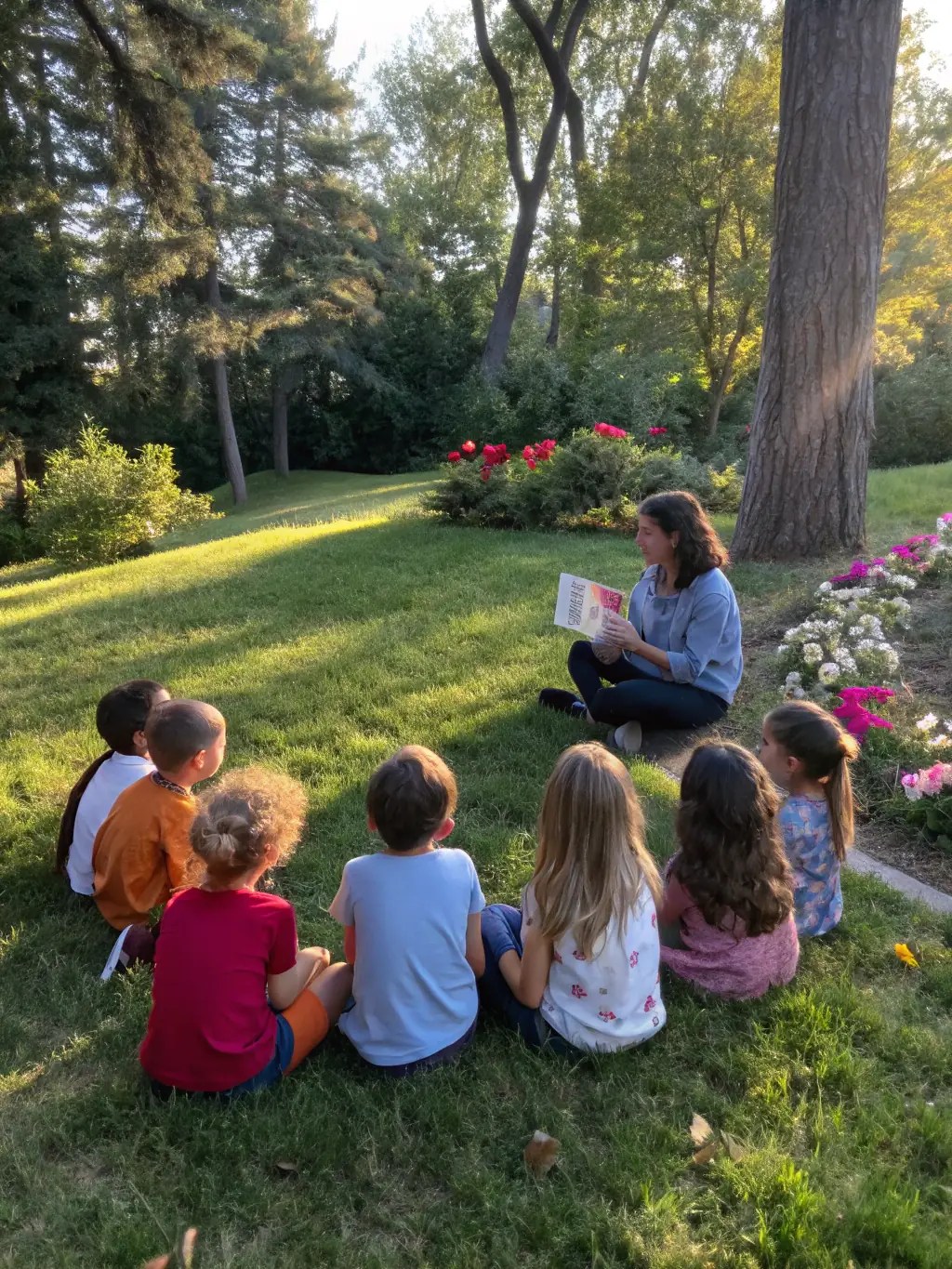 A group of students participating in an educational workshop about local ecosystems, supported by the Crystal Lake Charitable Trust.